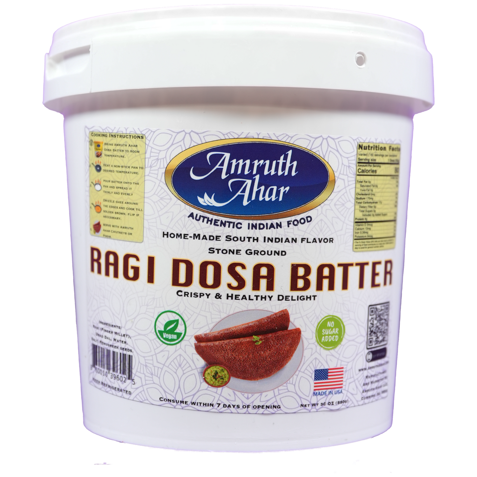 Raagi Dosa Batter | Buy Brown Rice Dosa Batter Online | Amruth Ahar ...